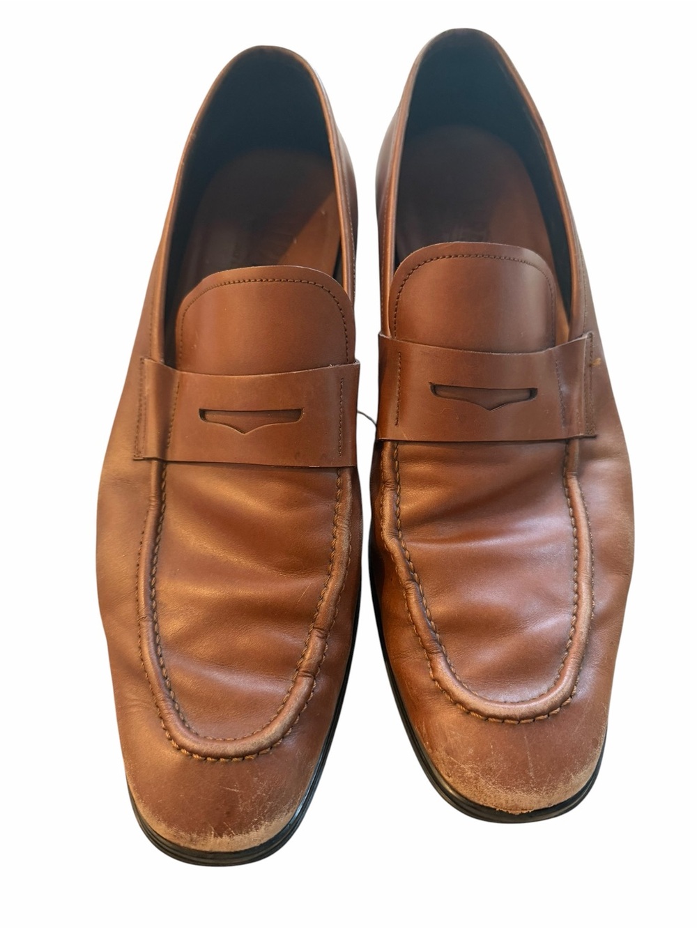 Salvatore Ferragamo Men's Tan Leather Penny Loafers